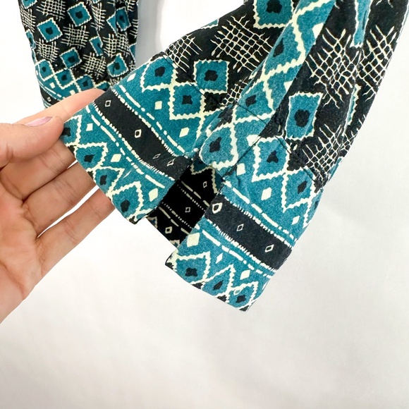 Anthropologie Blue & Black Print Jogger Pants - Picture 2 of 6